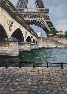 Pont d'Iéna, temps d'automne