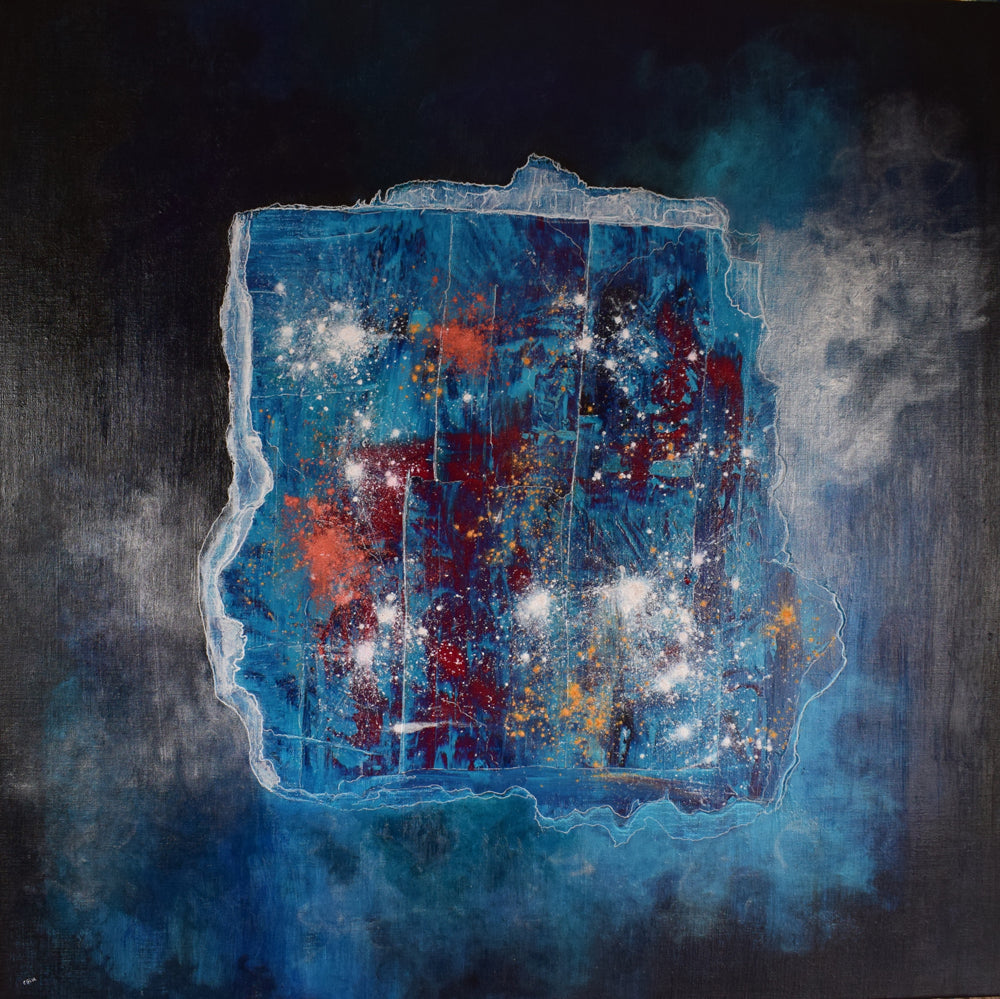 Imprisoned colors - 80 x 80 cm
