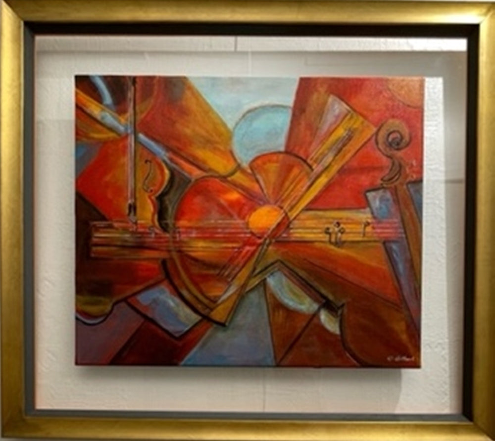 On some musical notes - sold with frame 75 cm x 70 cm