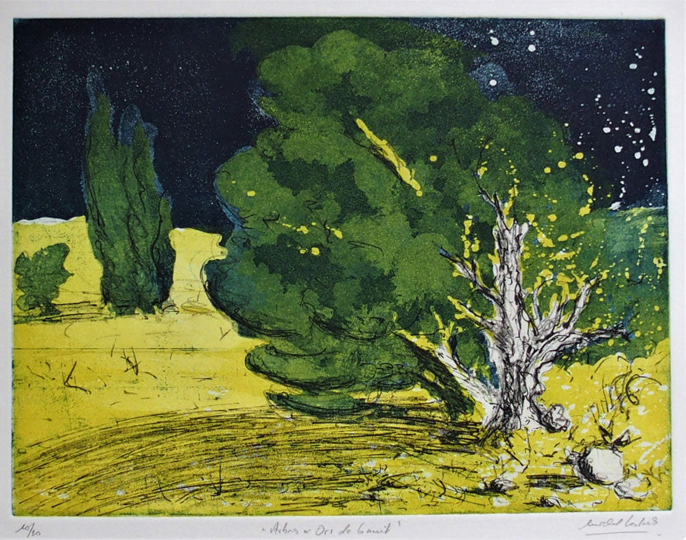 TREES AND GOLD OF THE NIGHT