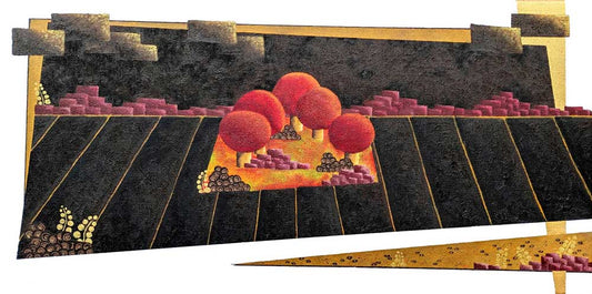 In the middle of a field...