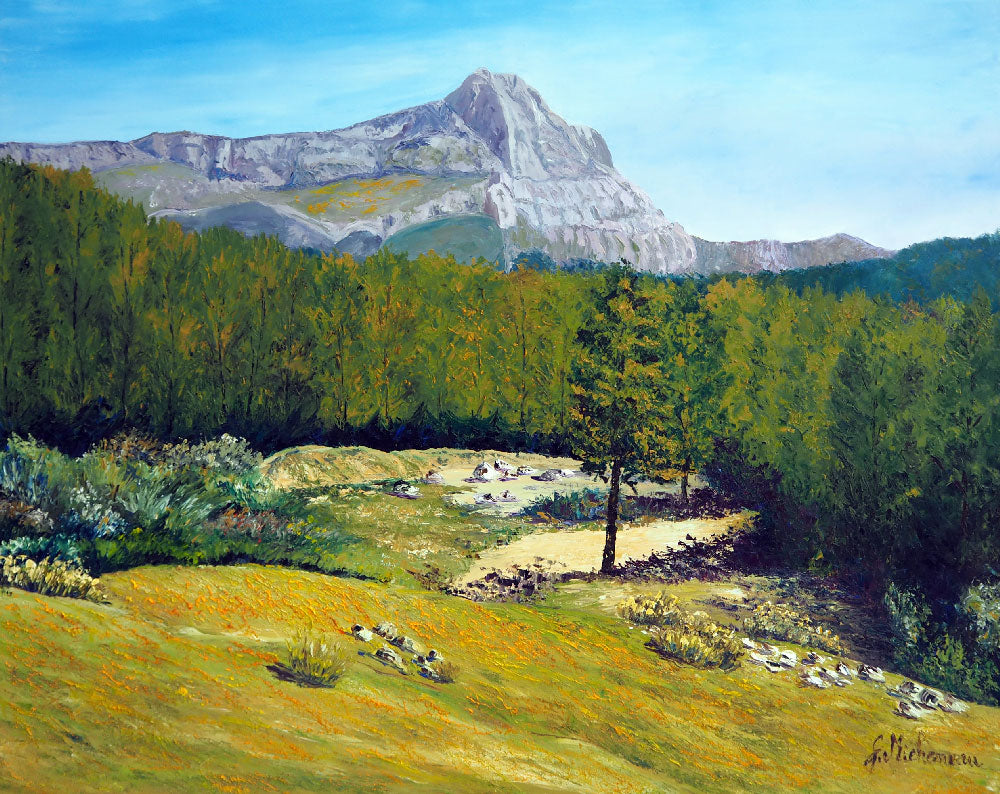 Sur les pas de Cézanne - 100 cm x 81 cm