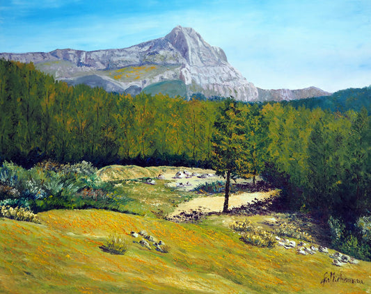 Sur les pas de Cézanne - 100 cm x 81 cm