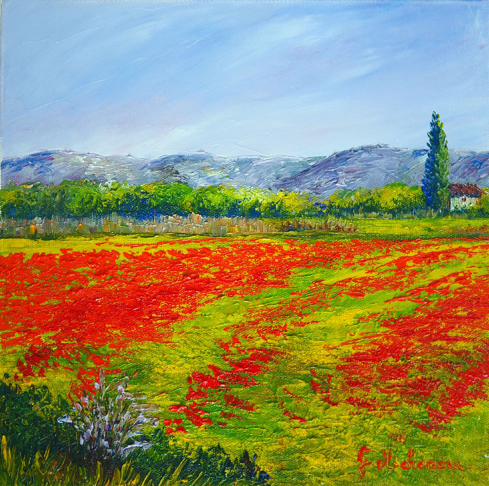 Dominant red - 30 x 30 cm