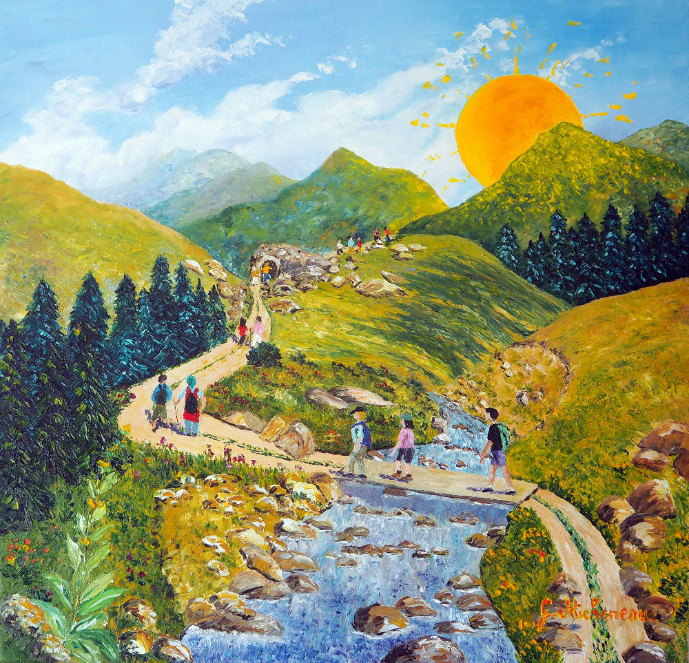 Montée vers l'au-delà - 80 cm x 80 cm