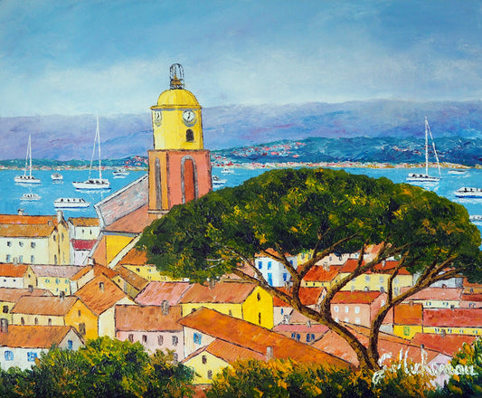 Le pin devant Saint Tropez - 46 cm x 38 cm