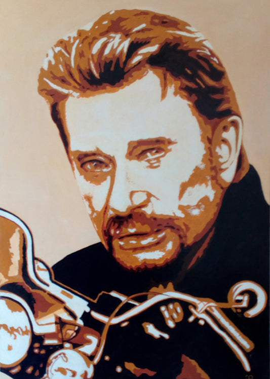 Johnny Halliday - 92 x 73 cm