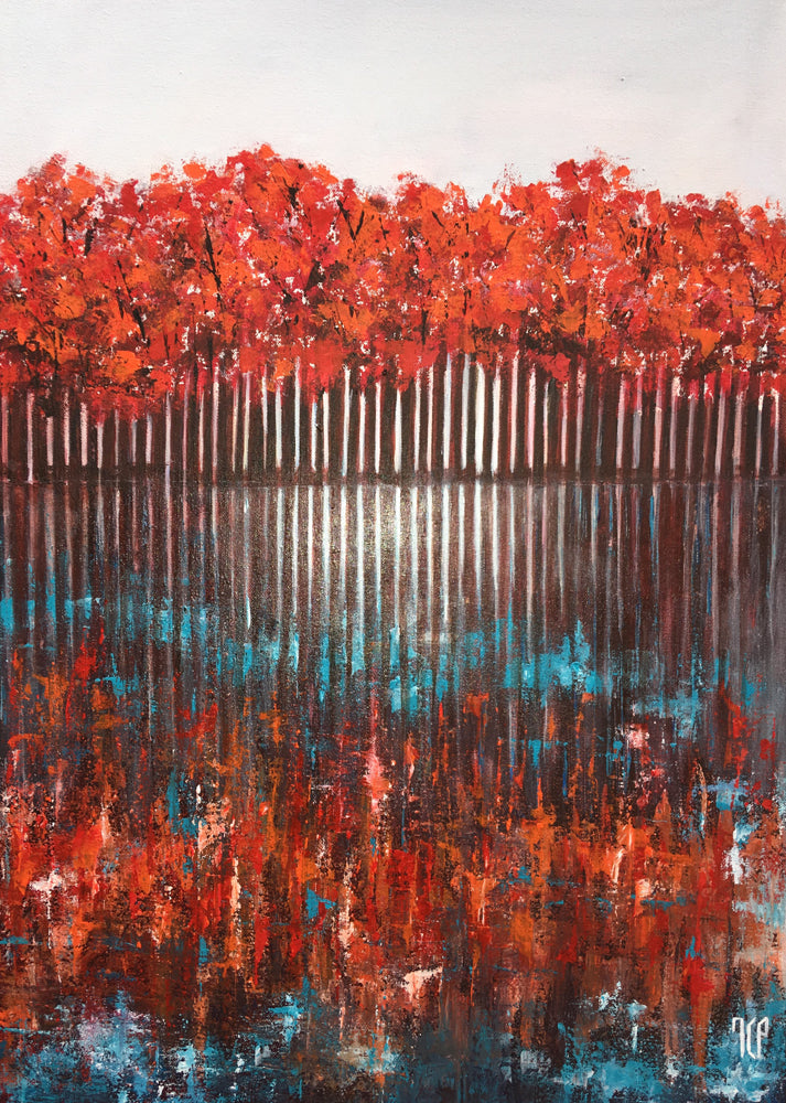 Autumn on the banks of the Loire - 70 x 50 cm