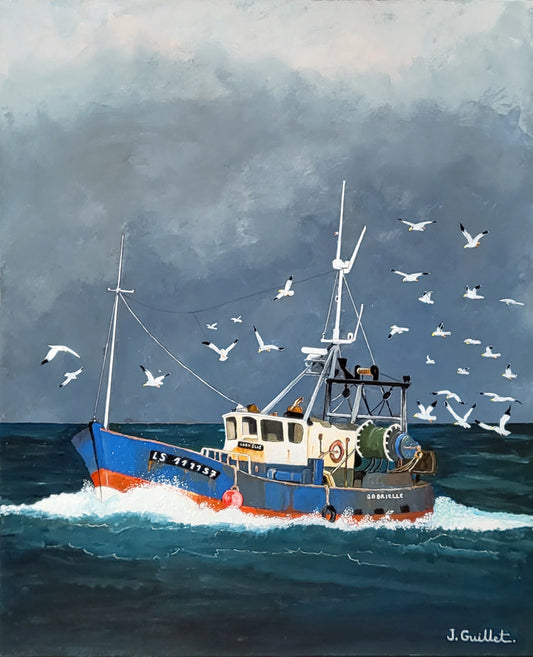 Chalutier la Gabrielle - 61 x 50 cm