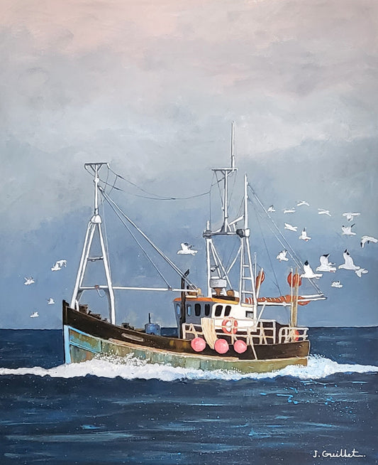 Chalutier la Germaine - 55 x 46 cm