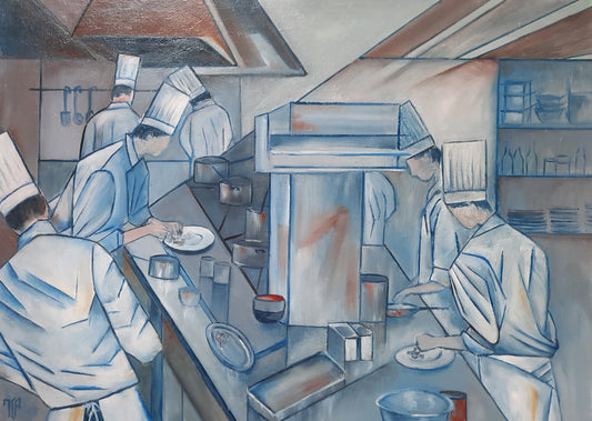 Chaud en cuisine - 70 x 54 cm