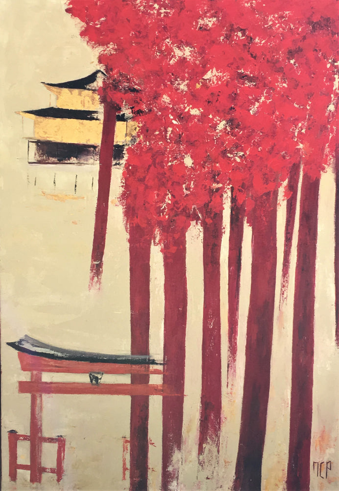 Le pavillon d'or -  100 cm x 70 cm