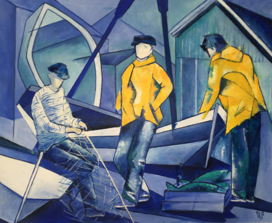 Breton fishermen - 73 x 60 cm