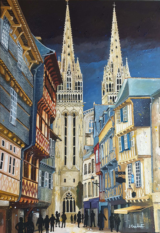 Quimper the Cathedral 100 x 70 cm 